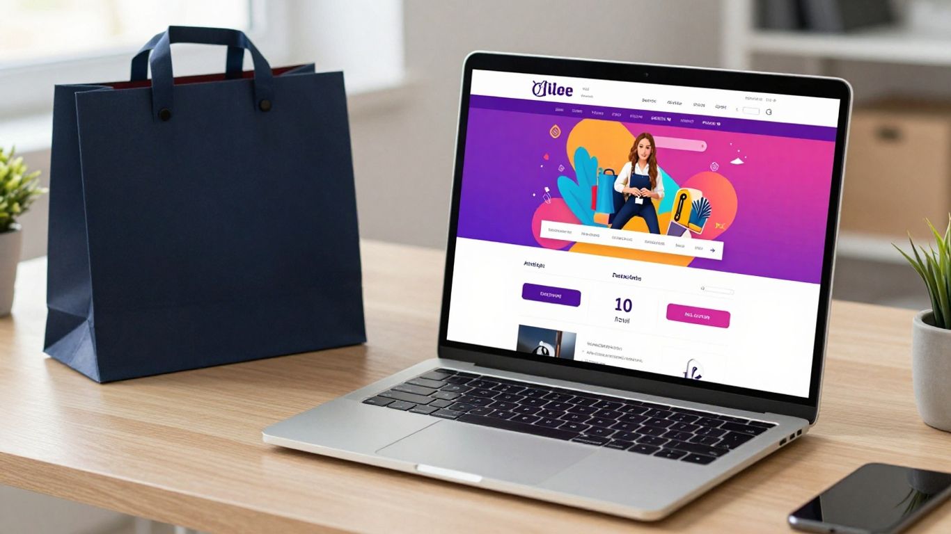 Vendas online aumentando em loja virtual no computador.
