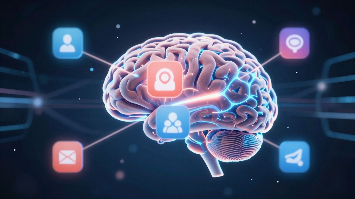 Inteligência artificial otimizando anúncios pagos digitais.