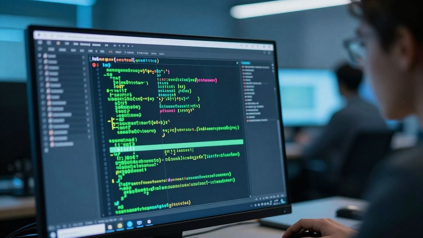 Pessoa analisando pixels digitais na tela do computador