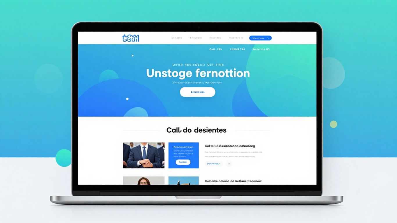 Página de destino de alta conversão com design moderno e atraente.