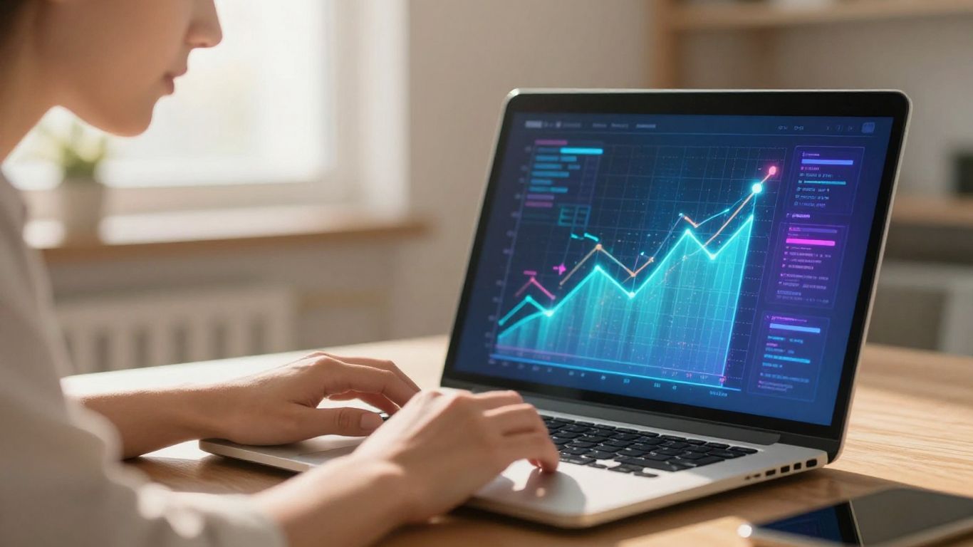 Pessoa focada em otimização de sites no computador.
