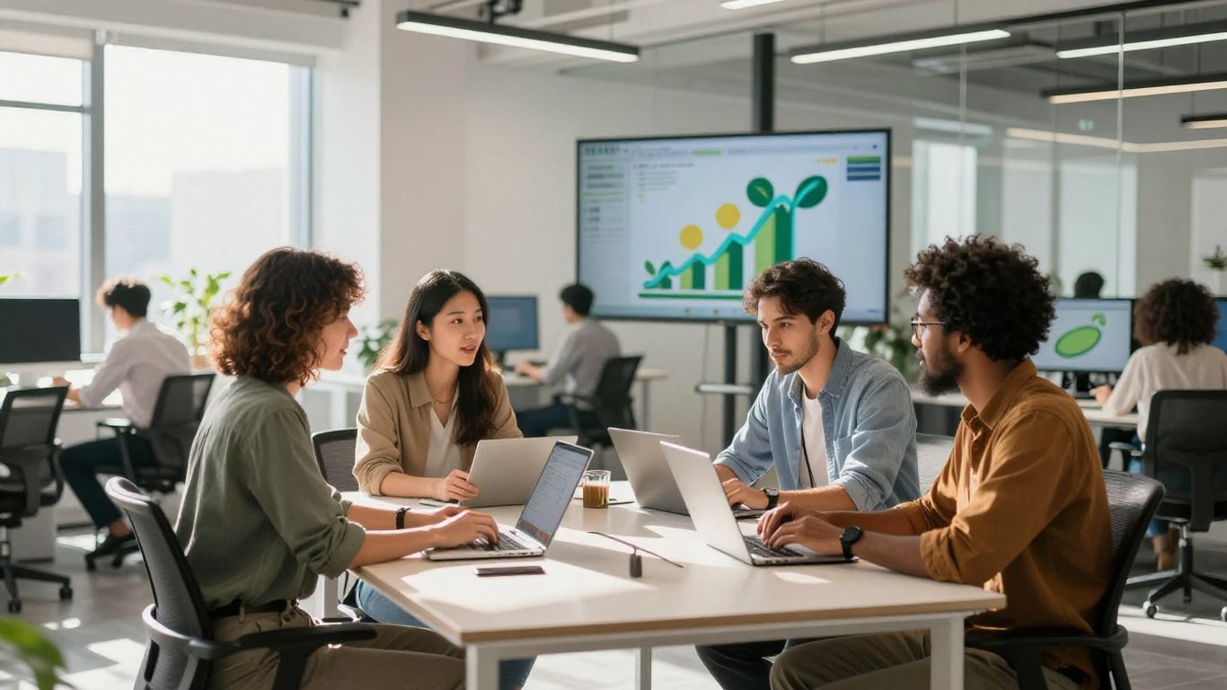 Empresa atraindo clientes com tráfego pago em 2026.