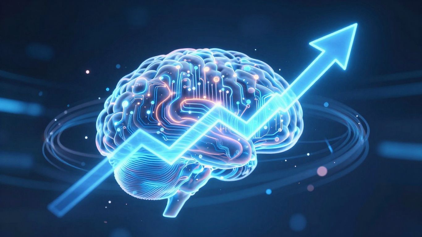 Inteligência artificial otimizando campanhas de anúncios pagos.