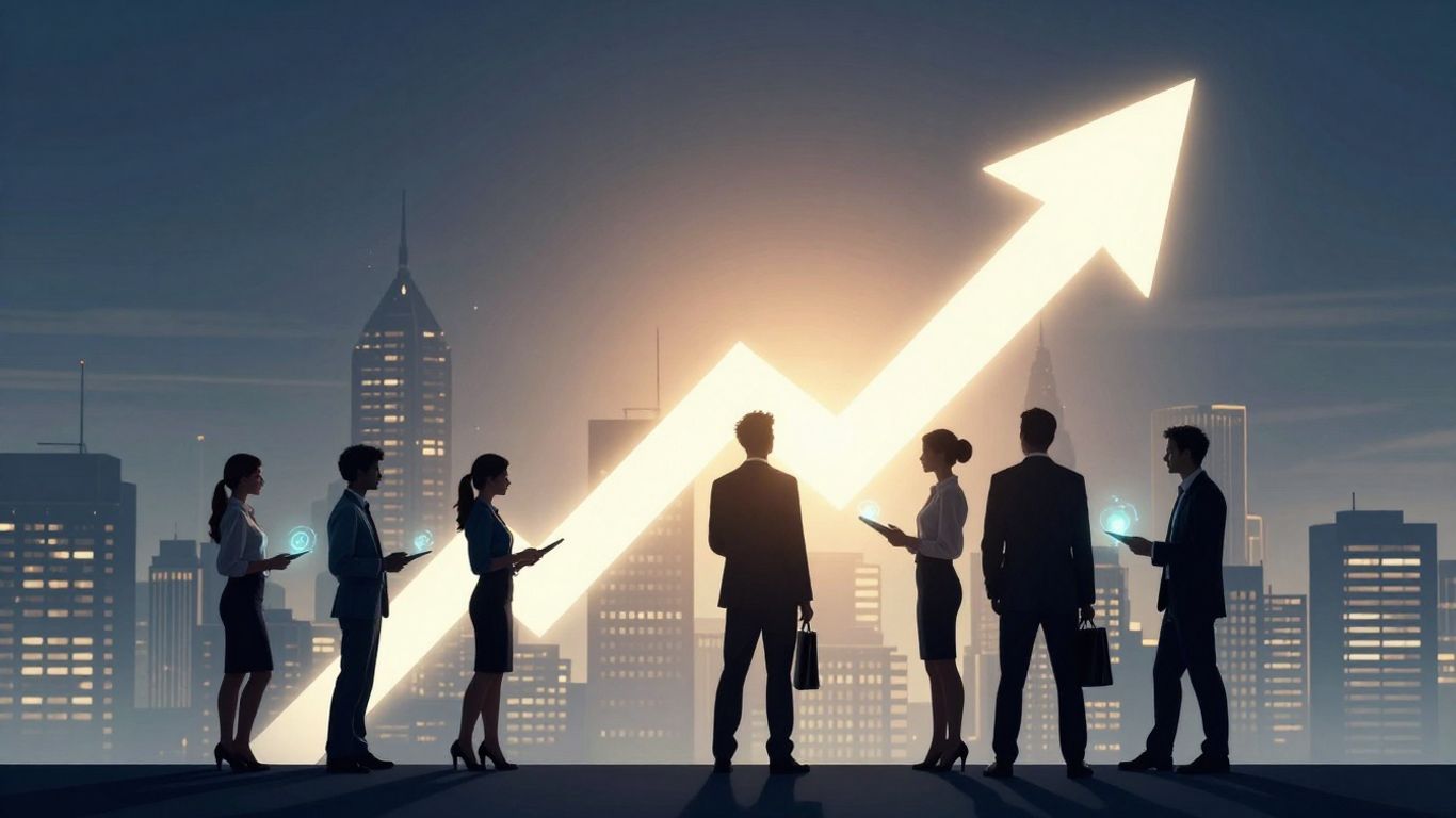 Empresa crescendo com agência de tráfego pago.